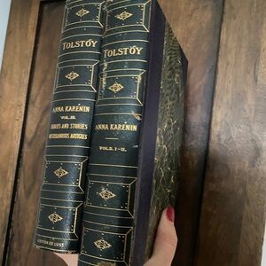 Antique 1904 Tolstoy Anna Karenin 2 volume collector’s books
